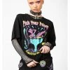 Killstar Pick Your Poison Box Crop Top Black New In