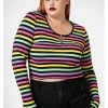 Killstar Nikiko Rainbow 70's Top Multicolour New In