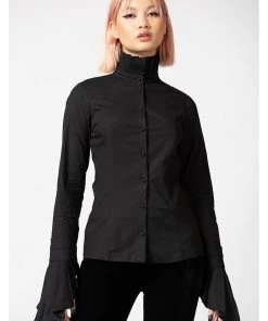 New In Killstar Feronia Shirt Blouse Black