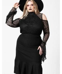 Killstar Chantra Pencil Skirt Black