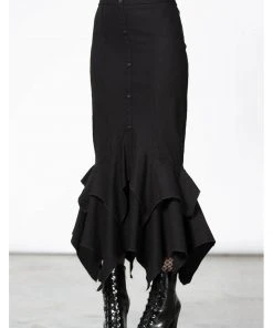 Killstar Devina Maxi Skirt Black