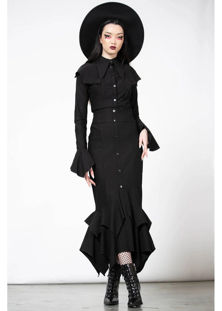 Killstar Devina Maxi Skirt Black