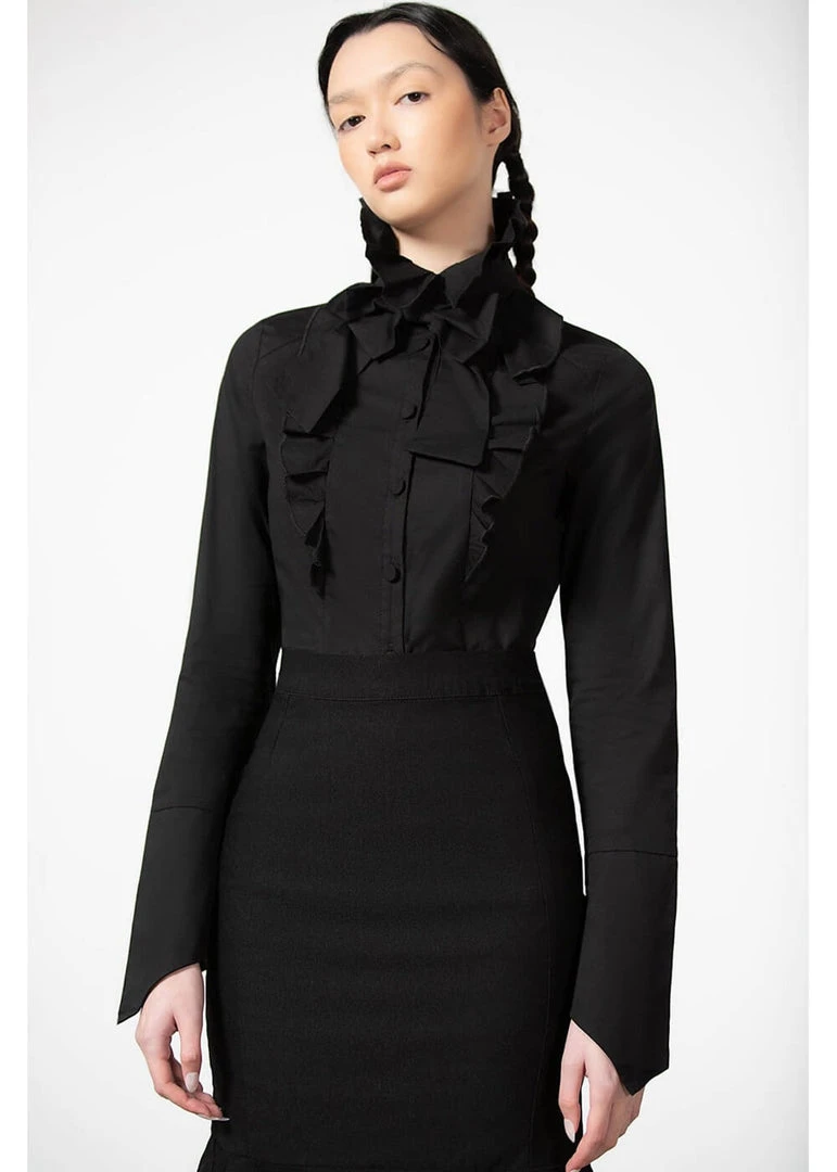 Killstar Hellisa Rue Shirt Blouse Black New In