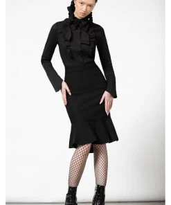 Killstar Hellisa Rue Shirt Blouse Black New In