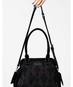 Killstar Grace Flocked Handbag Black