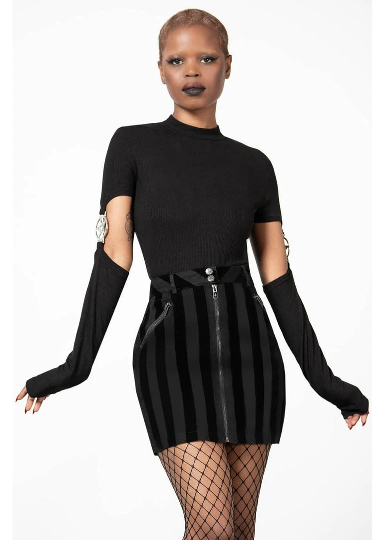 Killstar Scallywag Mini Skirt Black