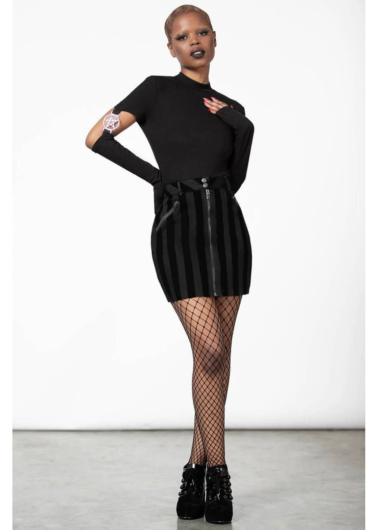 Killstar Scallywag Mini Skirt Black
