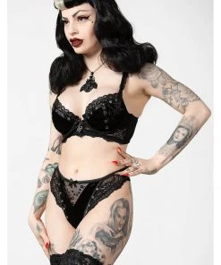 Killstar Sacred Spirits Velvet Bralet Black