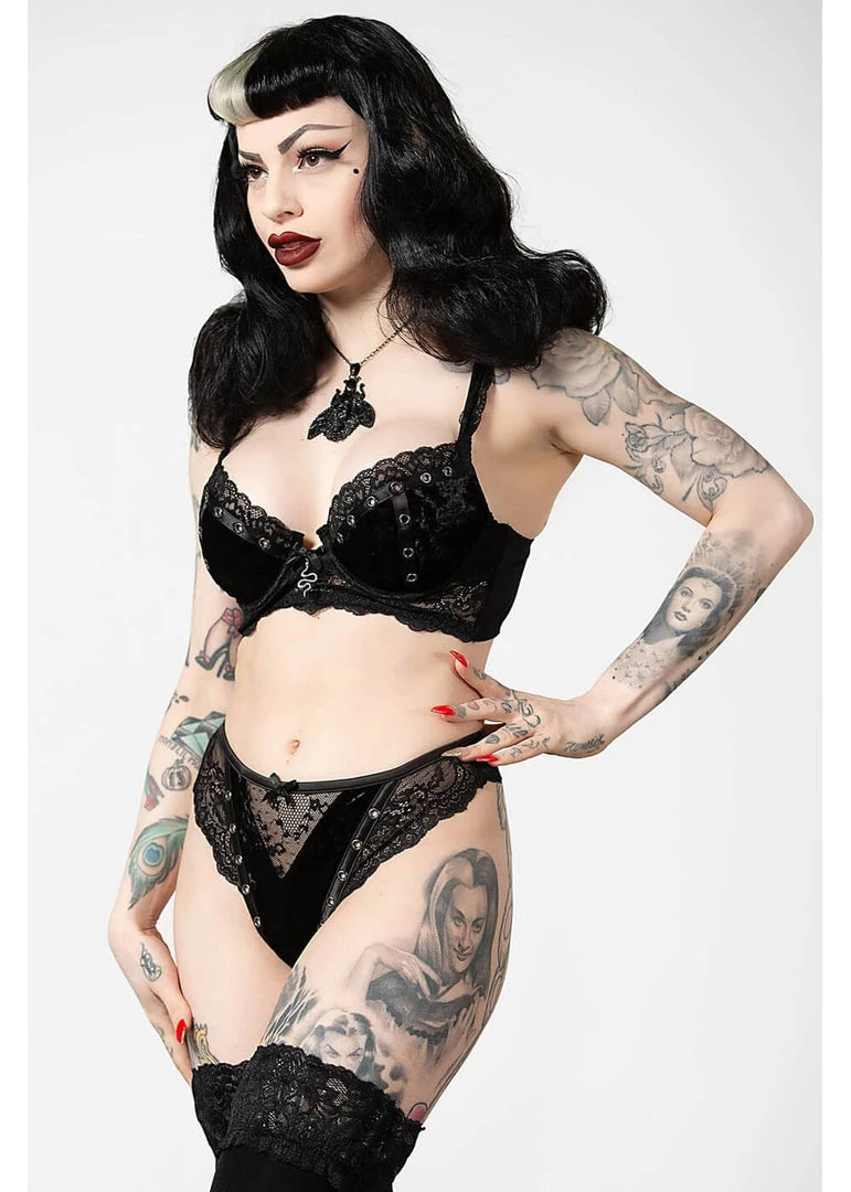 Killstar Sacred Spirits Velvet Bralet Black