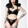 New In Killstar Sacred Spirits Velvet Panty Black