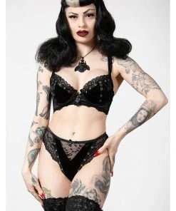 New In Killstar Sacred Spirits Velvet Panty Black
