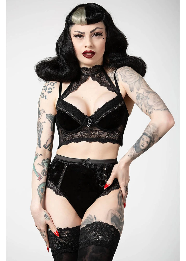 Killstar Mercy Lace Panty Black