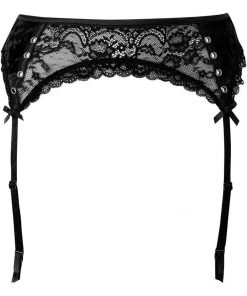 Killstar Mercy Lace Garter Belt Black