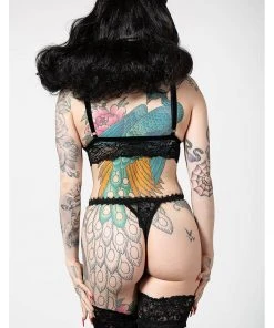 Killstar Be Veiled Lace Panty Black New In