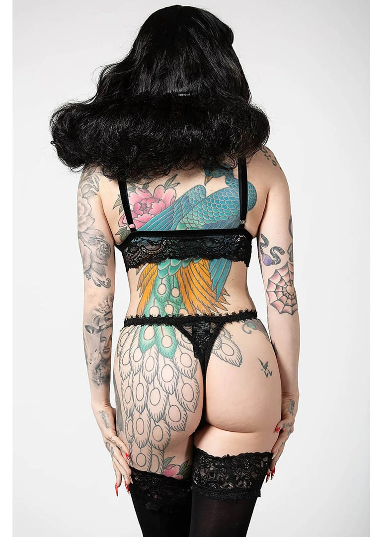 Killstar Be Veiled Lace Panty Black New In