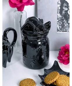 Killstar Arachnid Spider Ceramic Jar Black New In