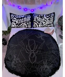 Killstar Spyder Spider Round Blanket Black