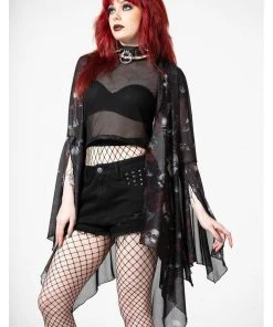 New In Killstar Fairy Moss Mesh Cover Up Black