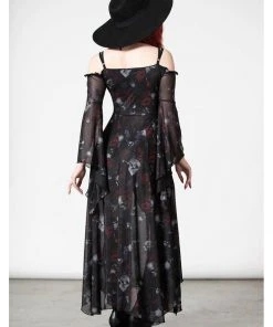 Killstar Mystic Meadow Mesh Maxi Dress Black