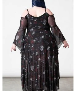 Killstar Mystic Meadow Mesh Maxi Dress Black