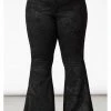 Killstar Black Lily 70's Bell Bottoms Flare Trousers Black New In