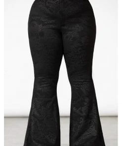 Killstar Black Lily 70's Bell Bottoms Flare Trousers Black New In