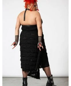 Killstar Nightwire Halter Dress Black