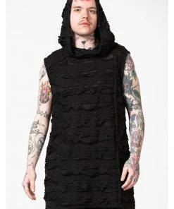 Killstar Hunters Hooded Vest Top Black