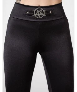 Killstar Hardcore Pentagram Leggings Black New In