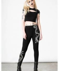 Killstar Serpent Storm Leggings Black