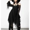 Killstar Omen Crush Mesh Dress Black New In