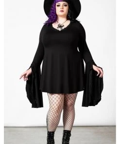 New In Killstar Hagatha Sorceress 70's Dress Black
