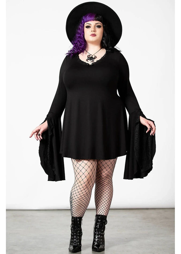 New In Killstar Hagatha Sorceress 70's Dress Black