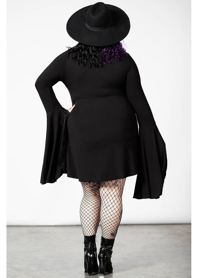 New In Killstar Hagatha Sorceress 70's Dress Black