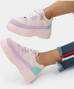 Koi Footwear Aiya Kawaii Platform Trainers Sneakers In Pastel New In