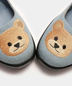 Koi Footwear Bear Denim Mary Janes 60's Pumps Blue