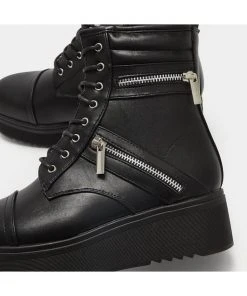 Koi Footwear Hoya Platform 80's Boots Black New In