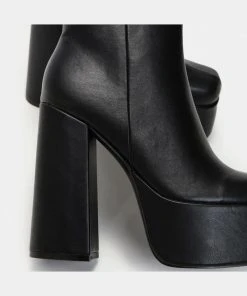 Koi Footwear Lexus Platform 70's Boots Black