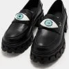 Koi Footwear Undying Eye Loafers Black New In