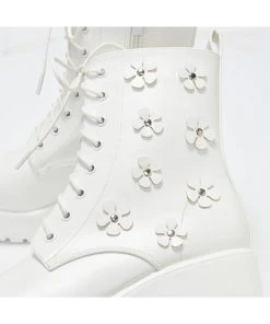 Koi Footwear Amabalis 60's Flower Boots White New In