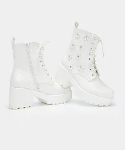 Koi Footwear Amabalis 60's Flower Boots White New In