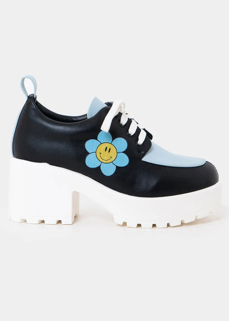 New In Koi Footwear Delicate Art Of A Wallflower Shoes Blue