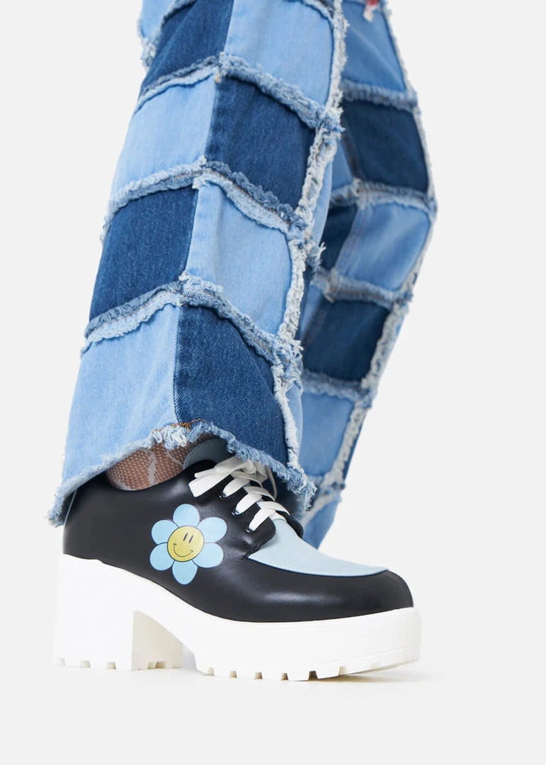 New In Koi Footwear Delicate Art Of A Wallflower Shoes Blue