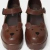 Koi Footwear Tira Prizzly Bear Mary Janes Pumps Brown New In
