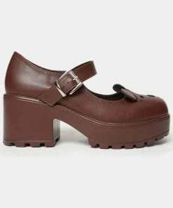 Koi Footwear Tira Prizzly Bear Mary Janes Pumps Brown New In
