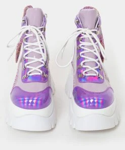 Koi Footwear Wings Of A Pixie Platform Boots Purple New In