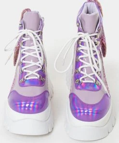 Koi Footwear Wings Of A Pixie Platform Boots Purple New In