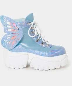 Koi Footwear Wings Of A Pixie Platform Boots Blue