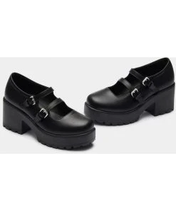 Koi Footwear Mura Platform 60's Heels Black New In