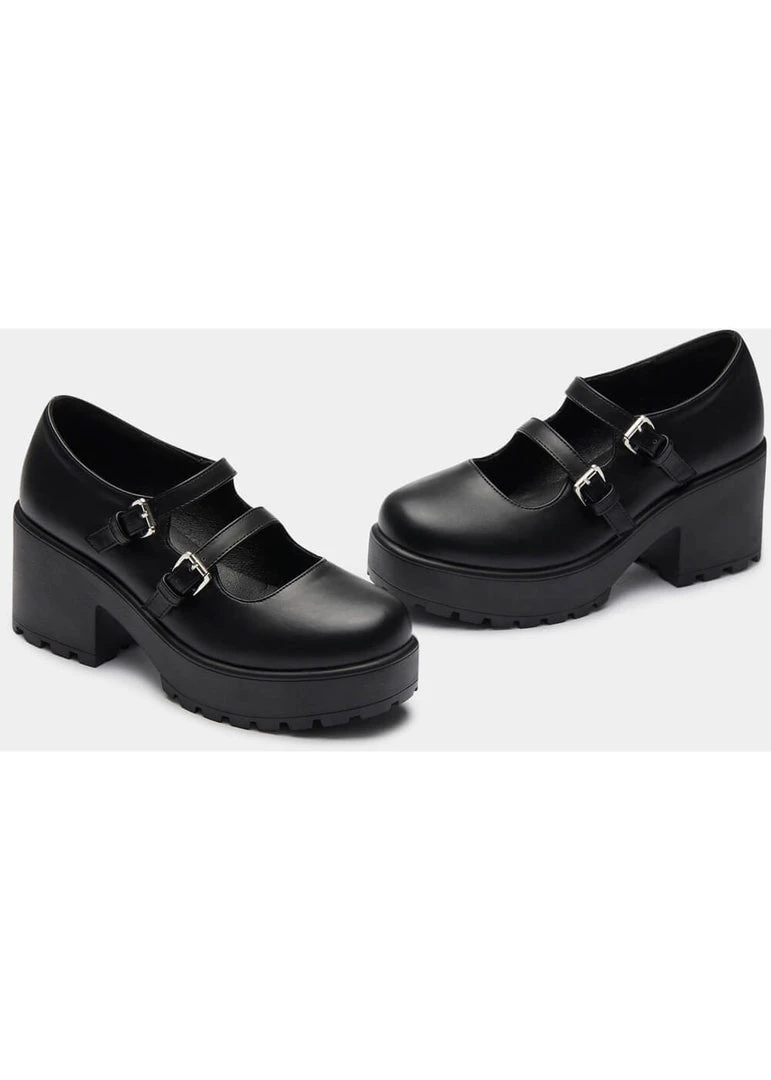 Koi Footwear Mura Platform 60's Heels Black New In